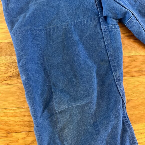 Vintage Royal Blue A1 Canvas Double-Knee Cotton Drawstring Chore Pants – Med/Lar - Picture 5 of 7